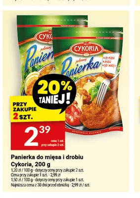 Panierka do mięsa i drobiu Cykoria promocja w Twój Market