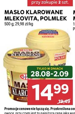 Masło klarowane Polmlek promocja w Stokrotka