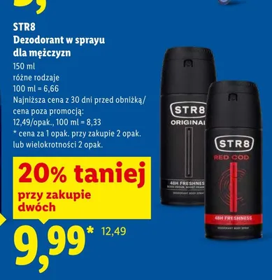 Dezodorant w sprayu dla mężczyzn STR8 promocja w Lidl