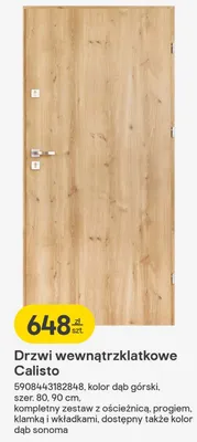 Drzwi wewnątrzklatkowe Calisto promocja w Castorama