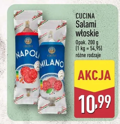 Salami włoskie promocja w Aldi