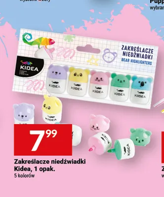 Zakreślacze niedźwiadki Kidea promocja w Twój Market
