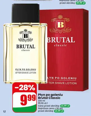 Płyn po goleniu Brutal Classic promocja w Dino
