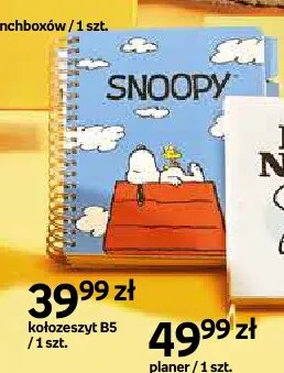 Kołozeszyt B5 Snoopy promocja w Empik