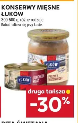 Konserwy mięsne Łuków promocja w Stokrotka
