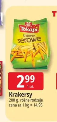 Krakersy Tokapi serowe promocja w Leclerc