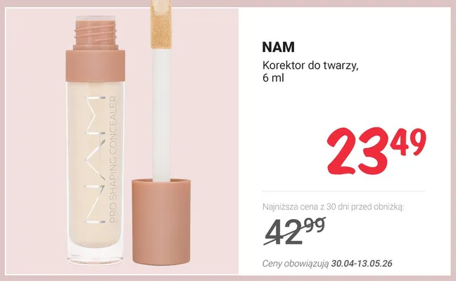 Korektor do twarzy NAM promocja w Rossmann