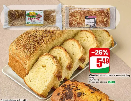 Placek drożdżowy Oskroba promocja w Dino