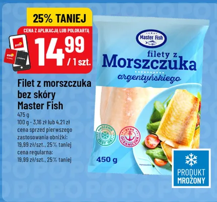 Filet z morszczuka bez skóry Master Fish promocja w POLOmarket