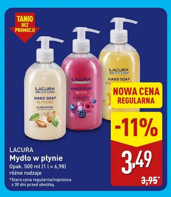 Mydło w płynie Milk & Honey Lacura promocja w Aldi