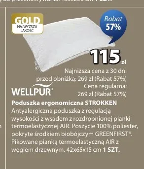 Poduszka ergonomiczna STROKKEN Wellpur promocja w Jysk