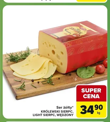 Ser żółty wędzony Sierpc promocja w Carrefour Express