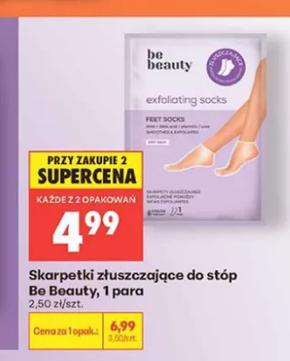 Skarpetki złuszczające do stóp Be Beauty promocja w Biedronka