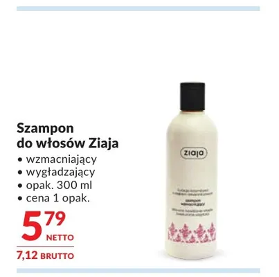 Szampon do włosów Ziaja wygładzający promocja w Makro