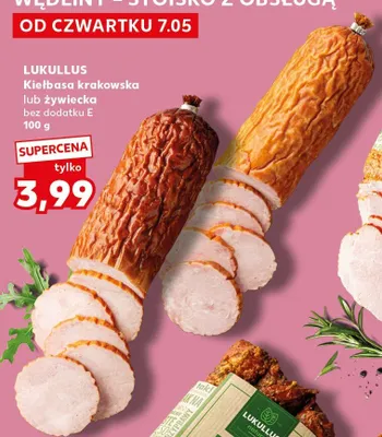 Kiełbasa żywiecka LUKULLUS bez dodatku E promocja w Kaufland