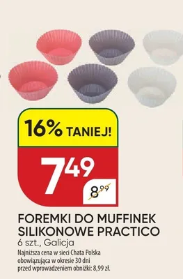 Foremki do muffinek silikonowe Practico promocja w Chata Polska
