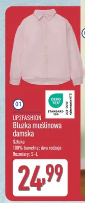 Bluzka muślinowa damska UP2FASHION promocja w Aldi