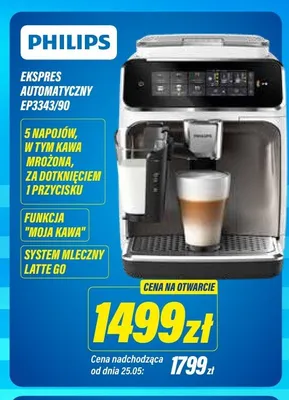 Ekspres automatyczny PHILIPS EP3343/90 promocja w RTV EURO AGD
