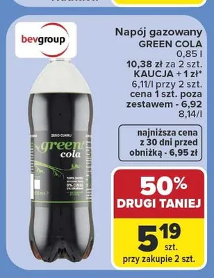 Napój gazowany Green Cola promocja w Carrefour
