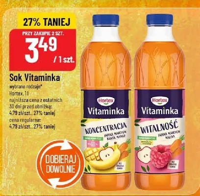 Sok Vitaminka Hortex promocja w POLOmarket