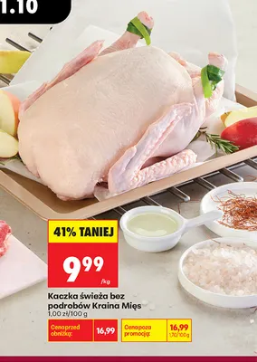 Kaczka świeża bez podrobów Kraina Mięs promocja w Biedronka