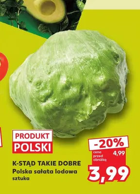 Polska sałata lodowa K-Stąd Takie Dobre promocja w Kaufland