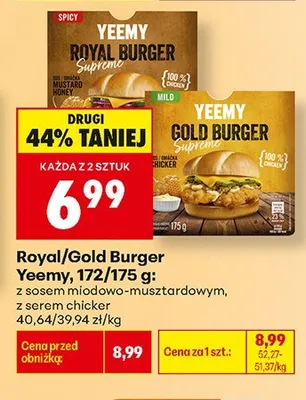 Burger Royal Yeemy z sosem miodowo-musztardowym promocja w Biedronka