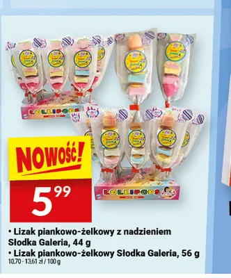 Lizak piankowo-żelkowy Słodka Galeria promocja w Twój Market
