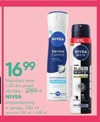 Antyperspirant w sprayu Nivea Derma Control promocja w Super-Pharm