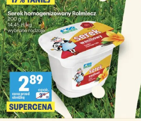Serek homogenizowany waniliowy Rolmlecz promocja w Delikatesy Centrum