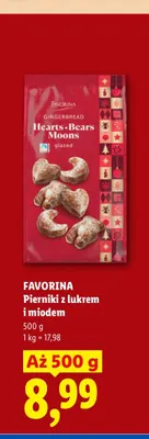 Pierniki z lukrem i miodem Favorina promocja w Lidl