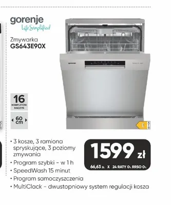 Zmywarka Gorenje GS643E90X promocja w Max Elektro