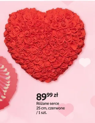 Różane serce 25 cm, czerwone promocja w Empik