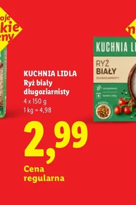 Ryż biały długoziarnisty Kuchnia Lidla 4-pak promocja w Lidl
