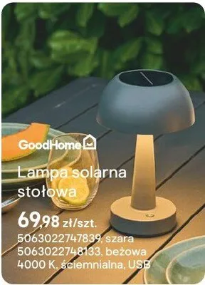 Lampa solarna stołowa promocja w Castorama