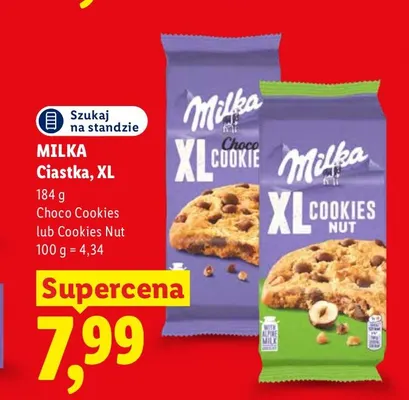 Ciastka Milka XL Cookies Nut promocja w Lidl