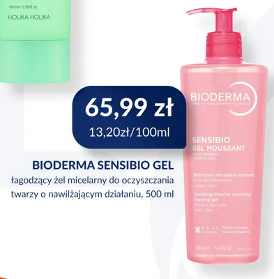 Łagodzący żel micelarny do oczyszczania twarzy Bioderma Sensibio Gel promocja w DOZ.PL