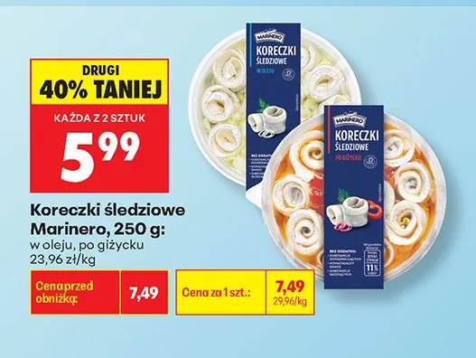 Koreczki śledziowe po giżycku Marinero promocja w Biedronka