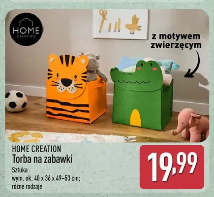 Torba na zabawki HOME CREATION promocja w Aldi