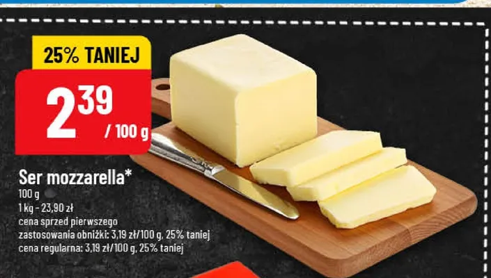 Ser mozzarella promocja w POLOmarket