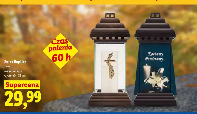 Znicz kaplica promocja w Lidl