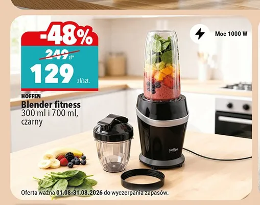 Blender fitness Hoffen 300 ml i 700 ml promocja w Biedronka