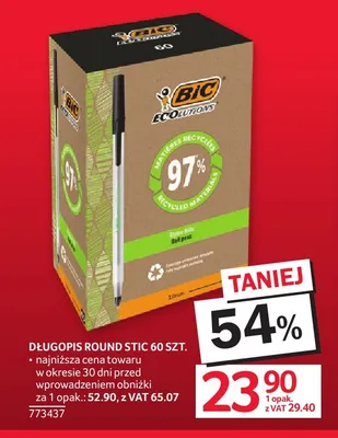 Długopis Round Stic Bic promocja w Selgros