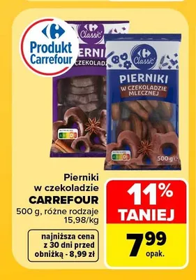 Pierniki w czekoladzie Carrefour promocja w Carrefour Market