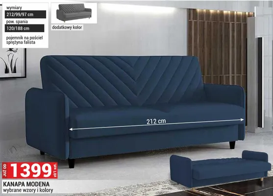 Kanapa Modena promocja w Merkury Market