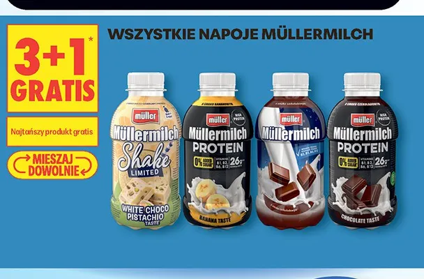 Napój Müllermilch promocja w Biedronka