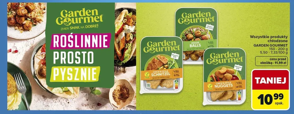 Produkty chłodzone Garden Gourmet promocja w Carrefour