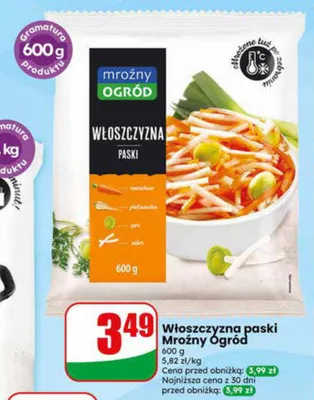 Włoszczyzna paski Mroźny Ogród promocja w Dino