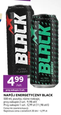 Napój energetyczny Black Ultra Classic promocja w Stokrotka