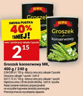 Groszek konserwowy promocja w Twój Market